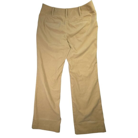 Ann Taylor Loft Corduroy Pants Women 8 Camel Brown Flare Modern Wide Waistband - Picture 6 of 13